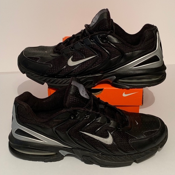 Nike Air Max Black Silver Leather Trim 